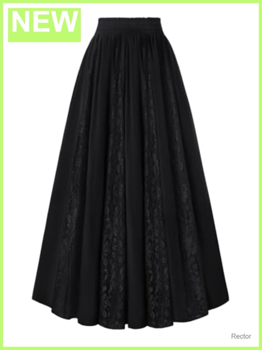 Lace Maxi Skirt High Waisted Flowy Long Renaissance Women's